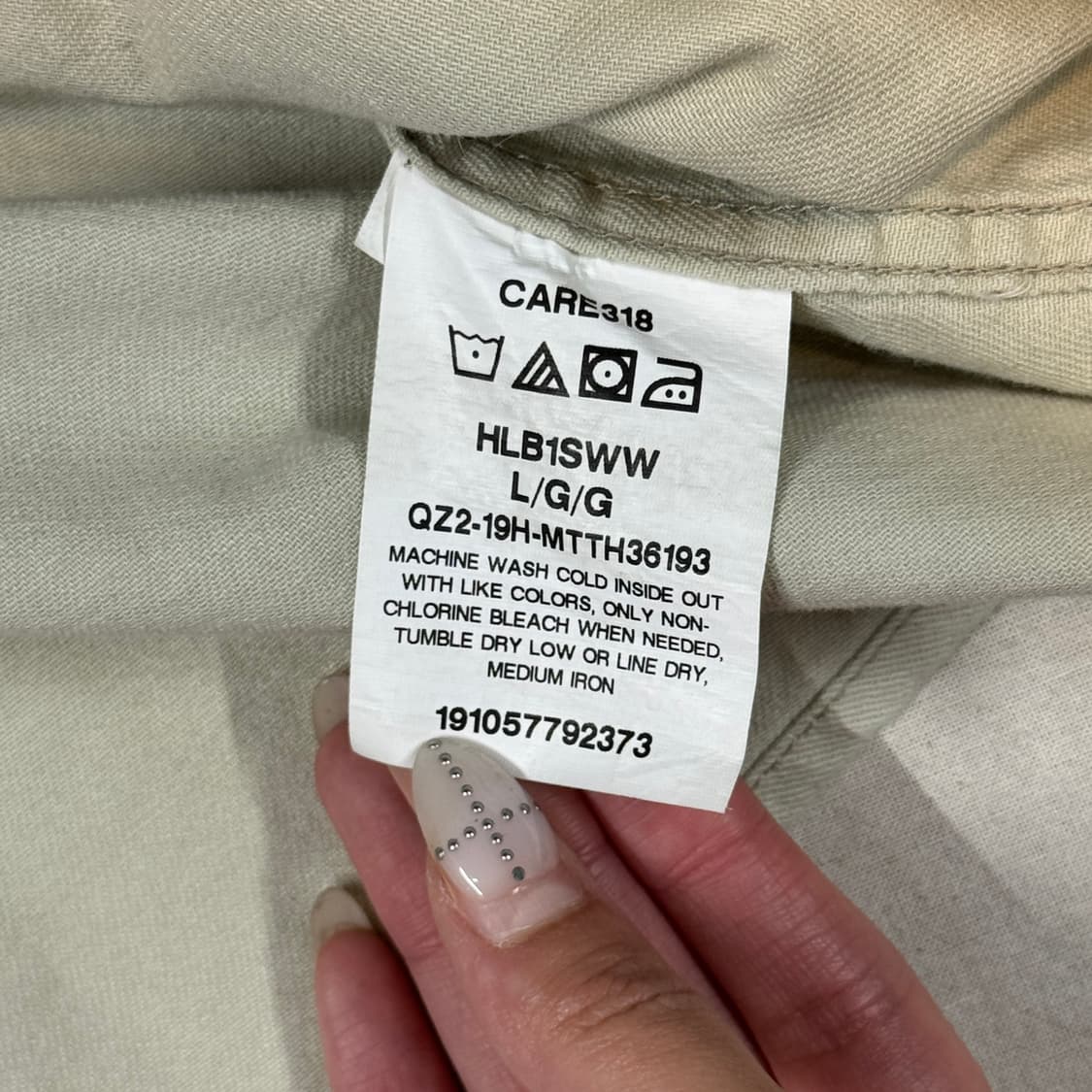 L) Wrangler 랭글러 투포켓 워크웨어 코튼 셔츠 아이보리 W5 상품이미지7