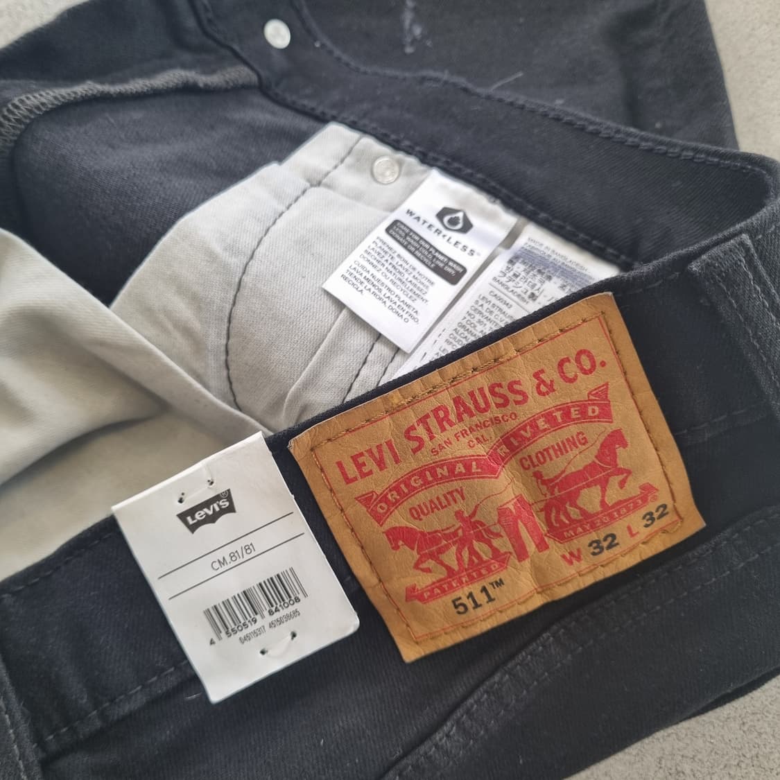 새제품 일본 리바이스 511블랙슬림 데미지청바지 GD 찟청스키니 32 상품이미지7