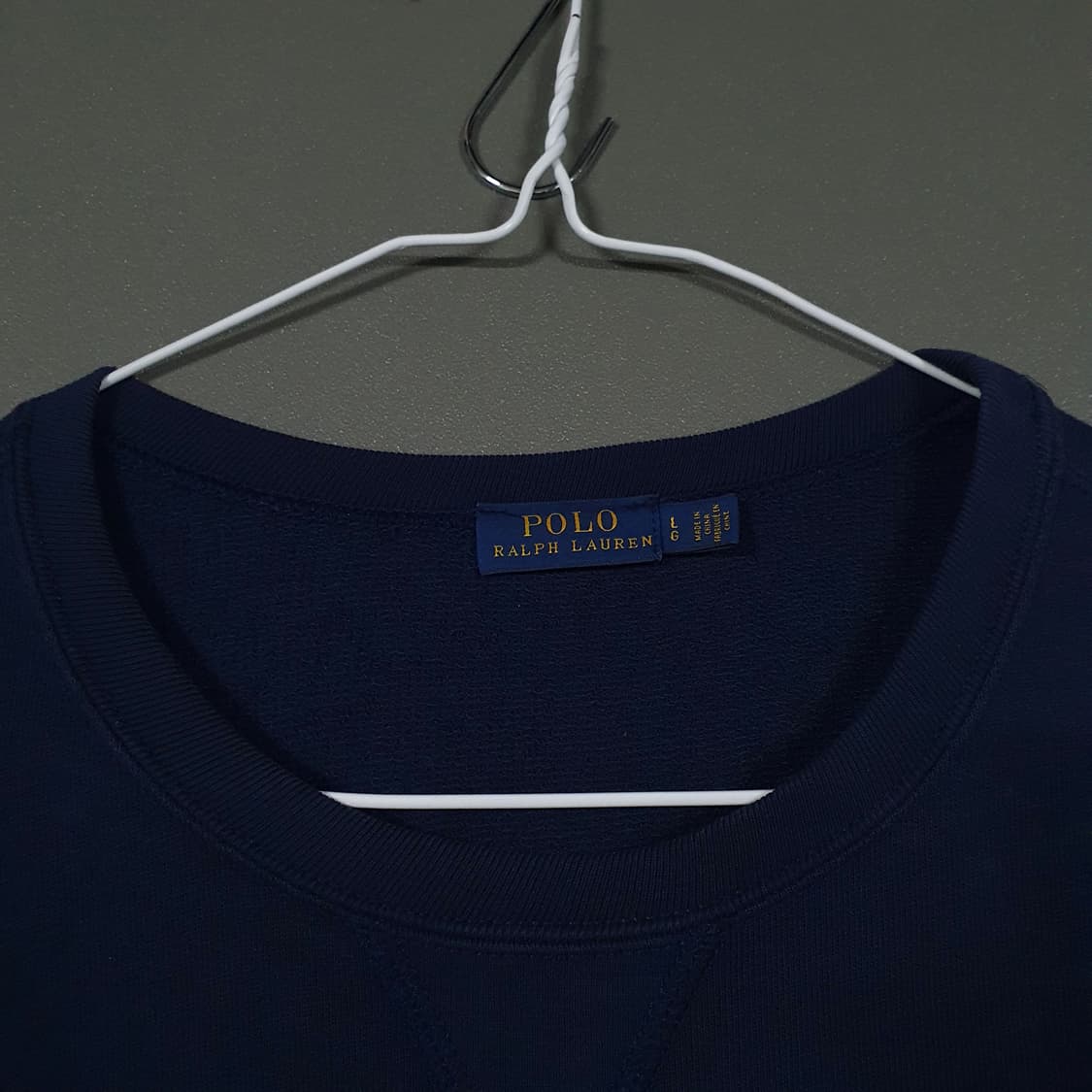 L (100) 폴로 랄프로렌 신형 RL 네이비 맨투맨 스웻셔츠 롱슬리브 상품이미지5