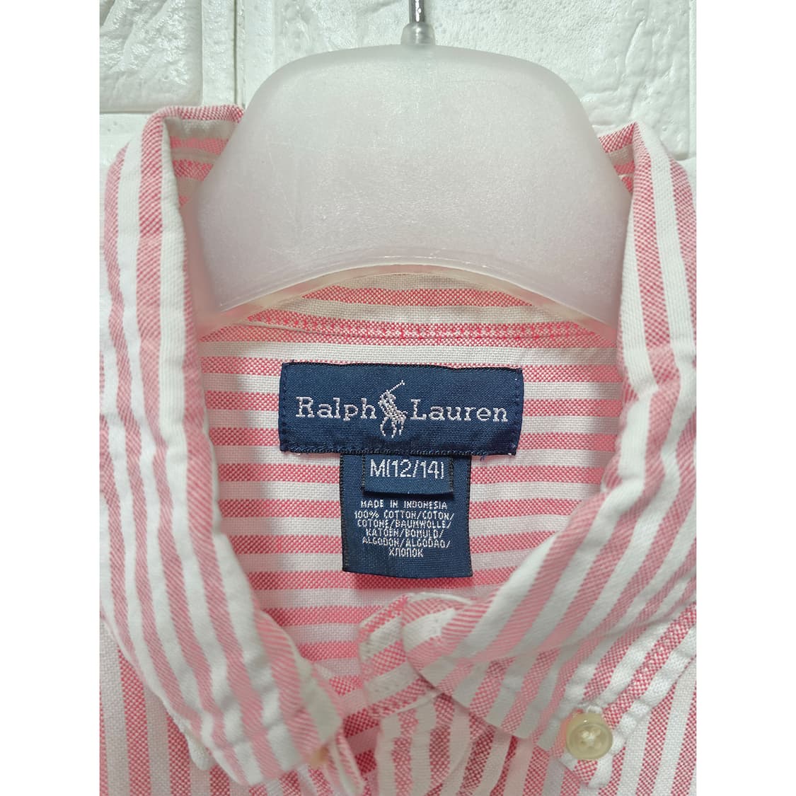 택포)M 폴로랄프로렌 핑크 스트라이프 셔츠  상품이미지2