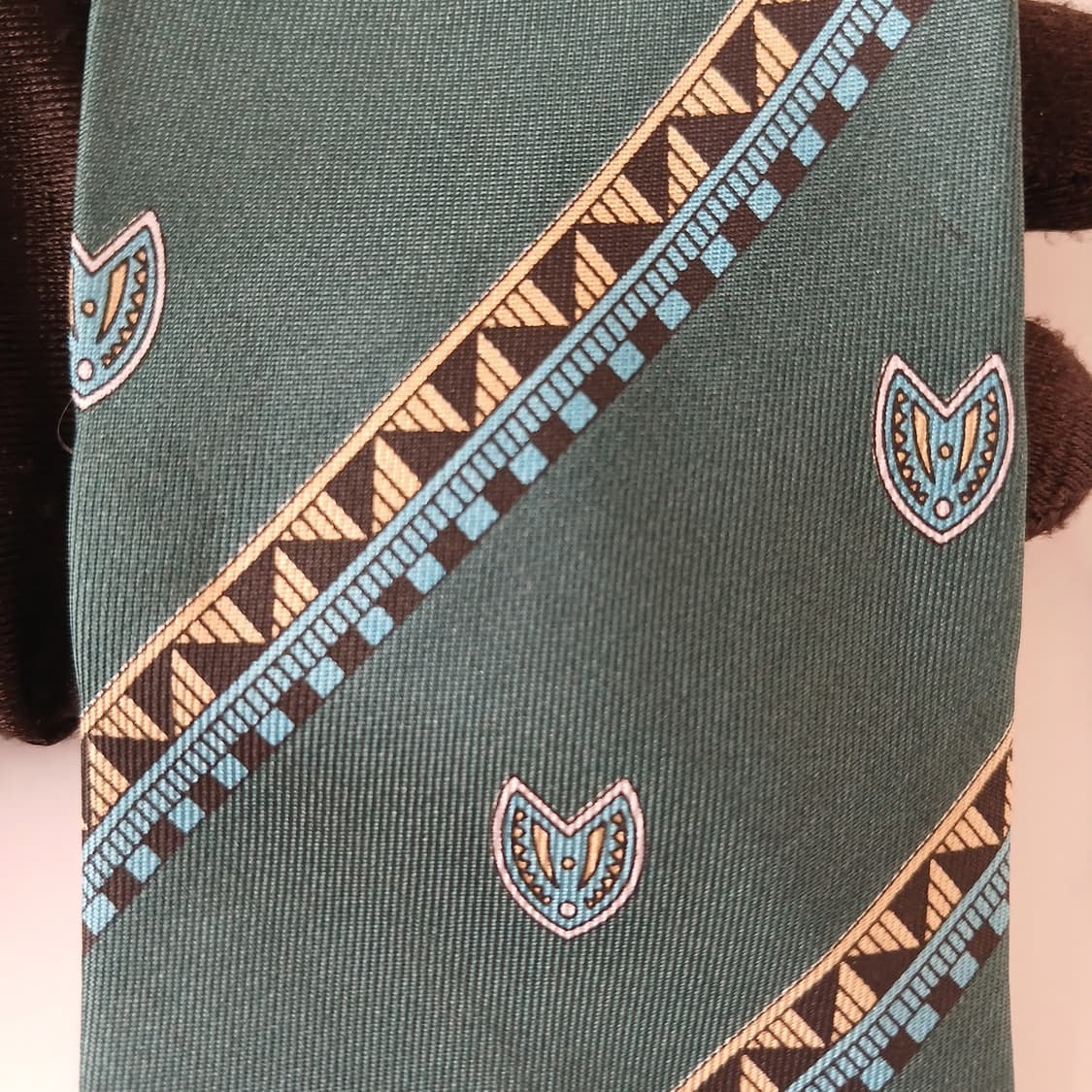 로샤스 실크 그린 패턴 넥타이 8.5cm A+~A등급 A19642 상품이미지8