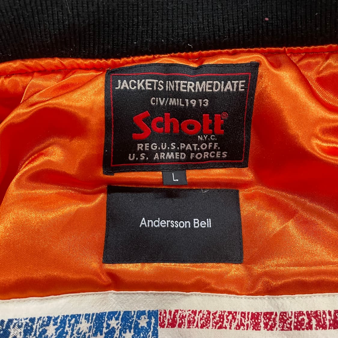 쇼트 x 앤더슨벨 드래곤 자수 ma-1 플라이트 봄버 자켓 블랙 상품이미지5