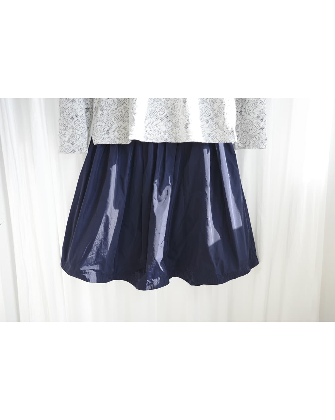 Gu navy flare skirt 상품이미지1