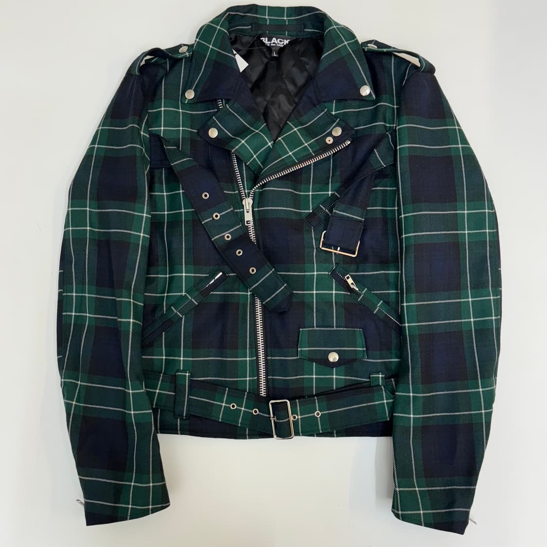 꼼데가르송 체크 모터사이클 자켓  상품이미지1