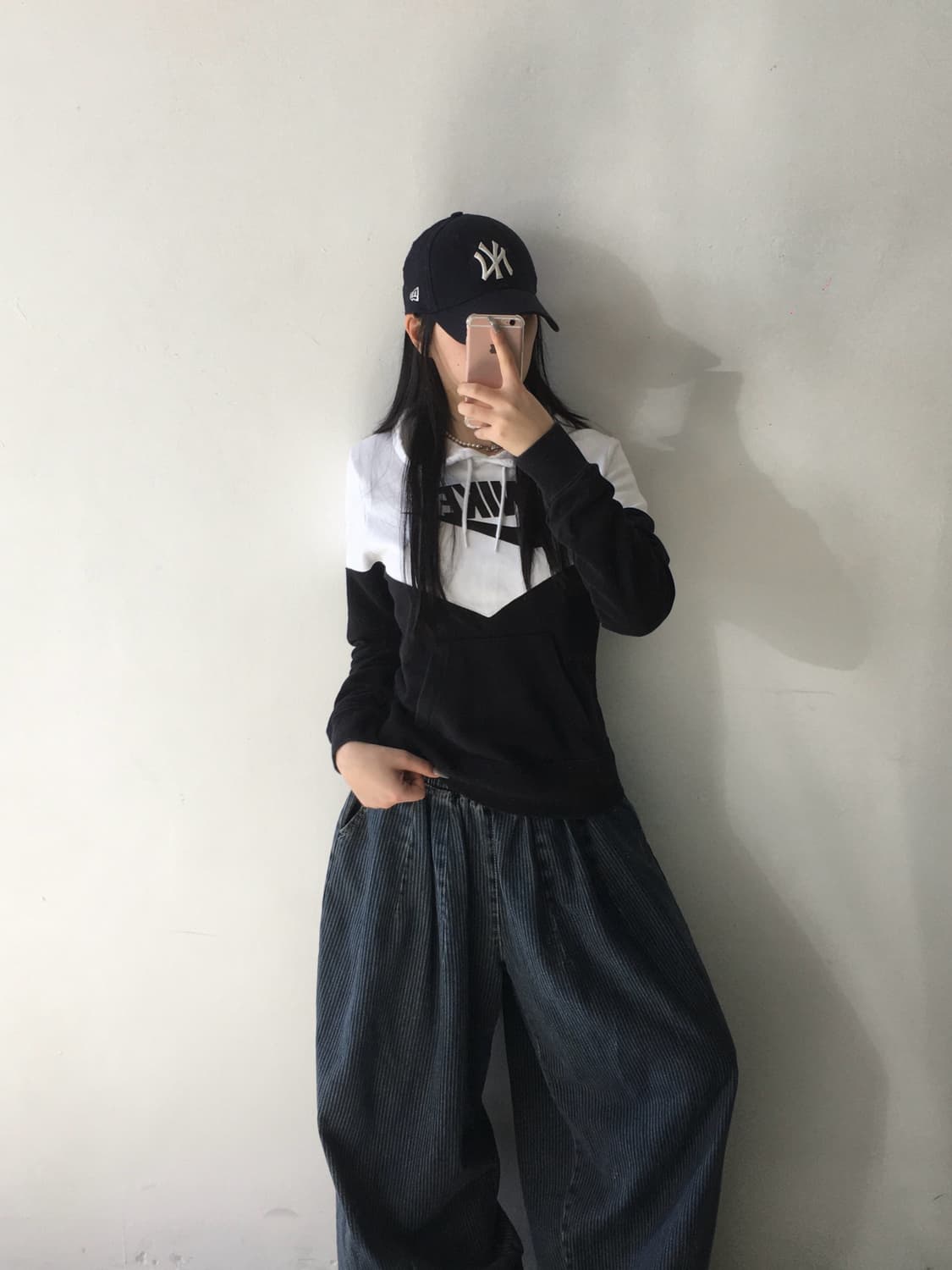 나이키 빅로고 배색 후드티 상품이미지2