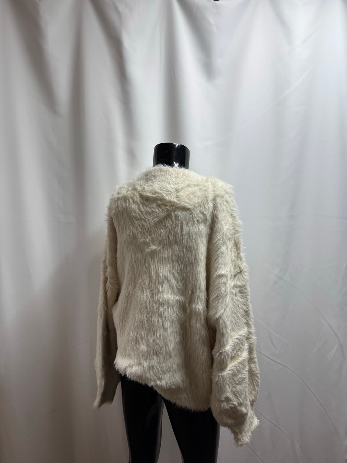 vintage 화이트 퍼 니트 상품이미지3