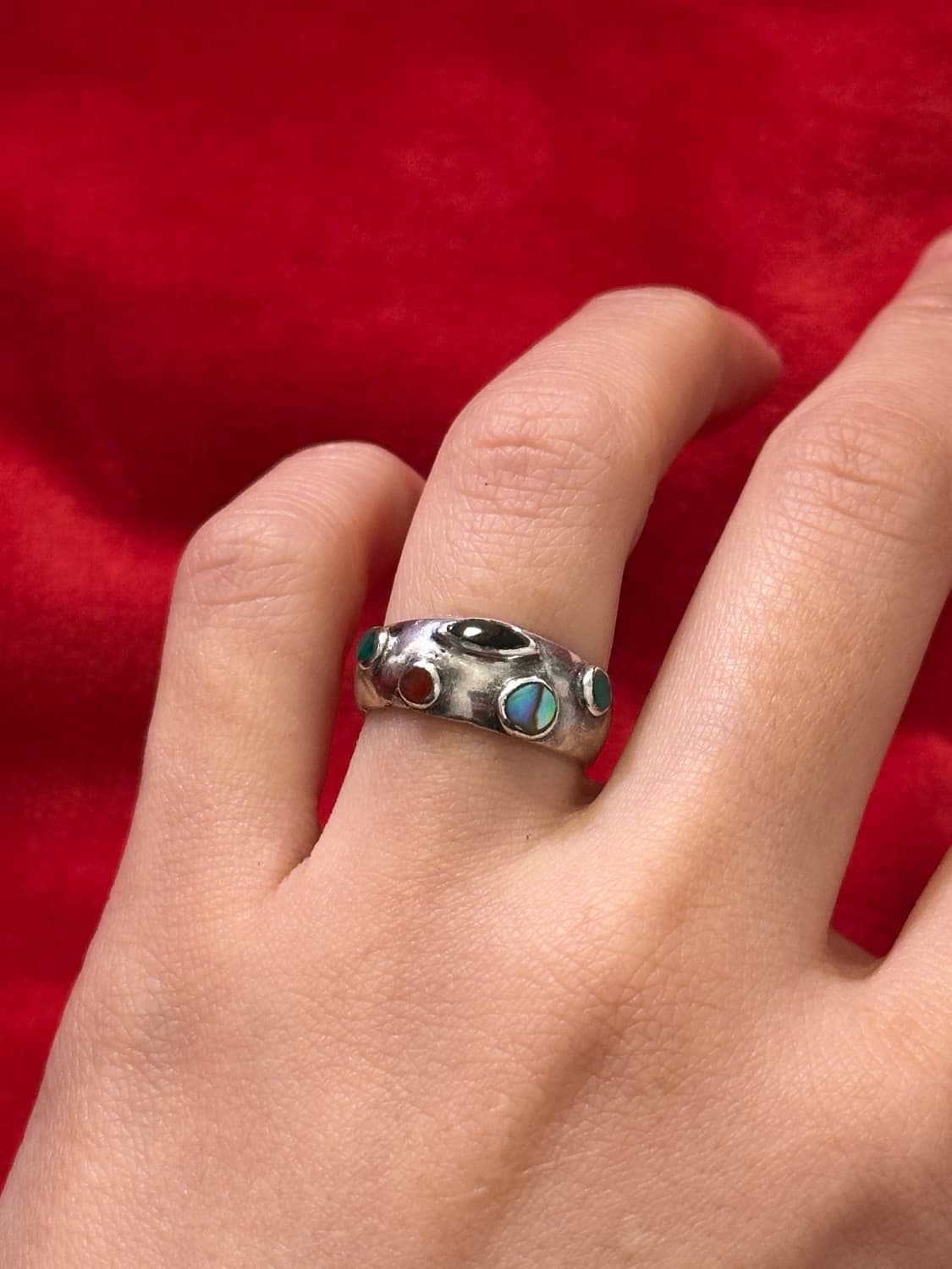 Vintage gemstone 925silver ring 상품이미지1