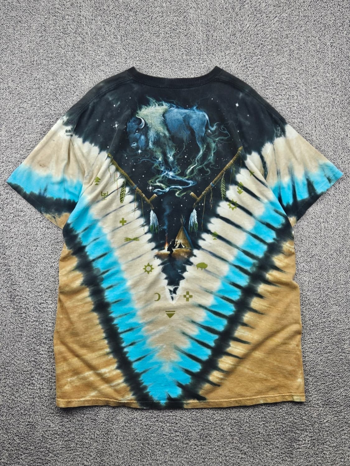 2003 리퀴드블루 빈티지 반팔 티셔츠 바이슨 스컬 (2XL)/11788 상품이미지3