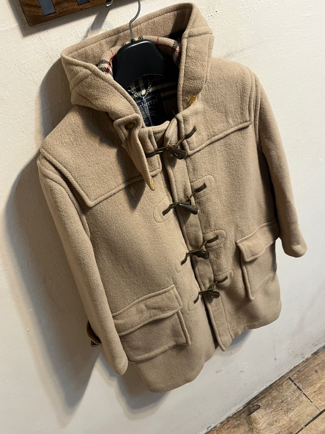 버버리 베이지 울 더플 코트 상품이미지3