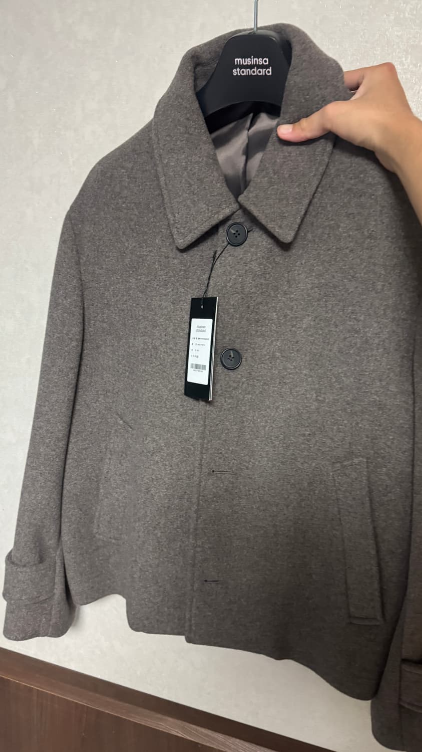 무신사 스탠다드 숏코트 울 블랜드 오버사이즈 쇼트 발마칸 코트 상품이미지1