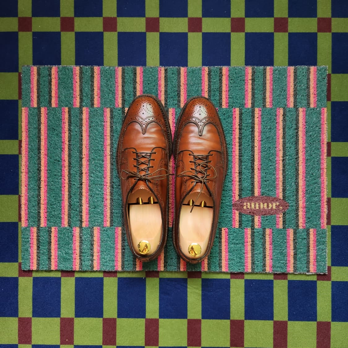 90s 플로쉐임 롱윙 브로그 슈즈 꼬냑 상품이미지1