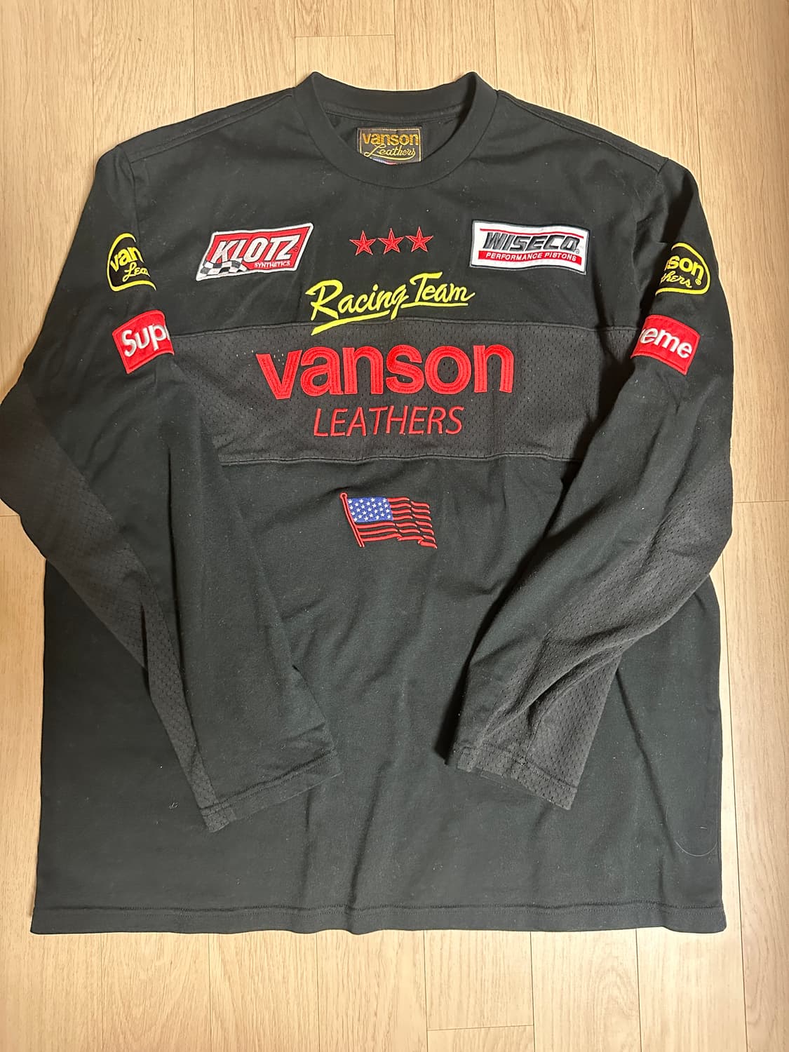 26SS 슈프림 x 밴슨 레더스 롱슬리브 탑 블랙 상품이미지1