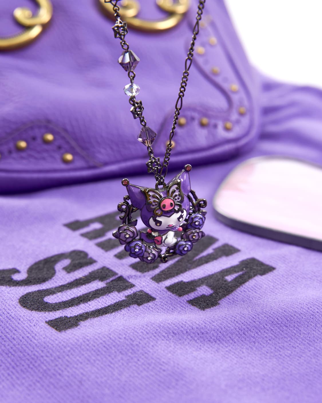 Anna Sui & Kuromi 콜라보 에디션 빅 팬던트 목걸이 상품이미지3