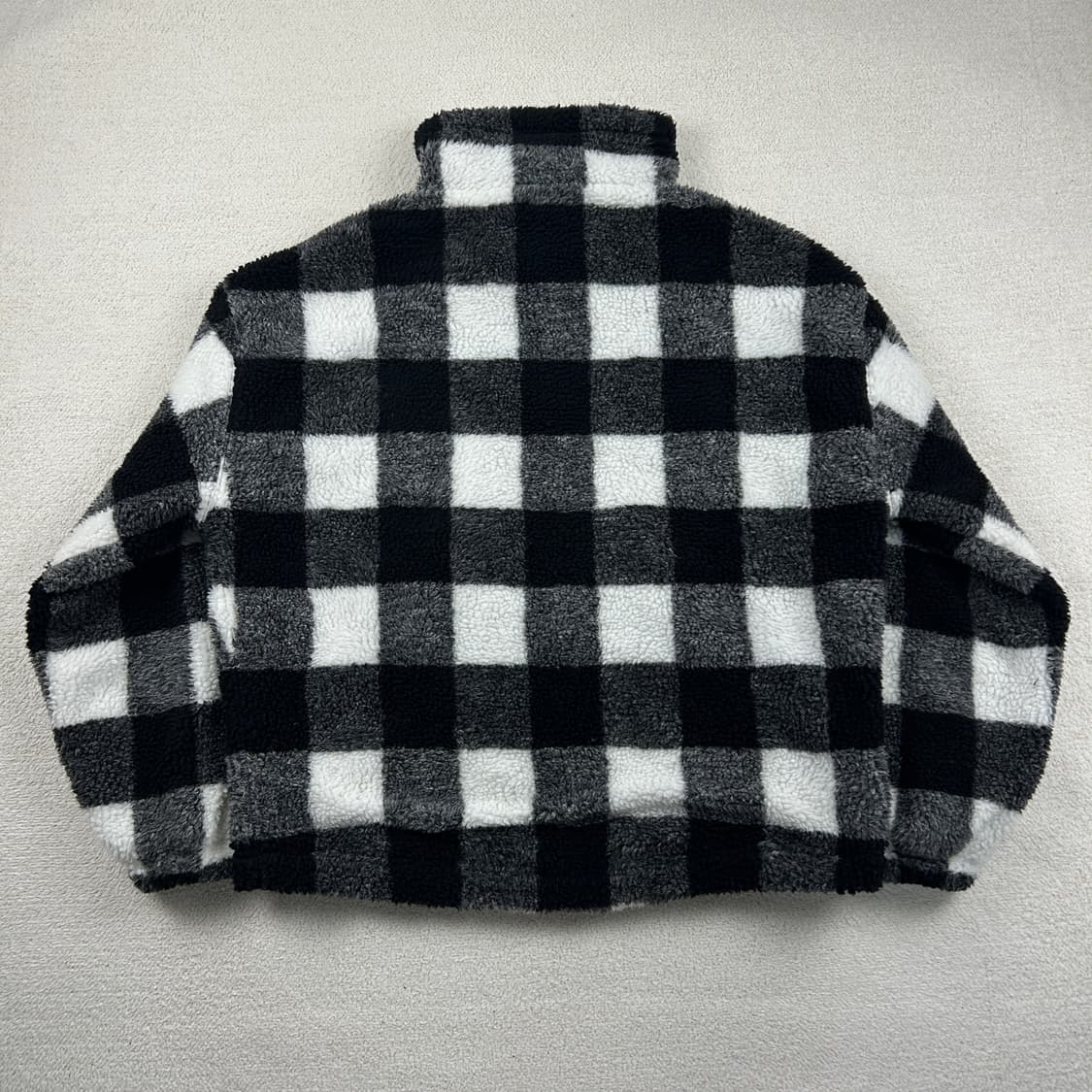 젝시믹스 자수로고 오레오 체크 플리스 아노락 상품이미지5