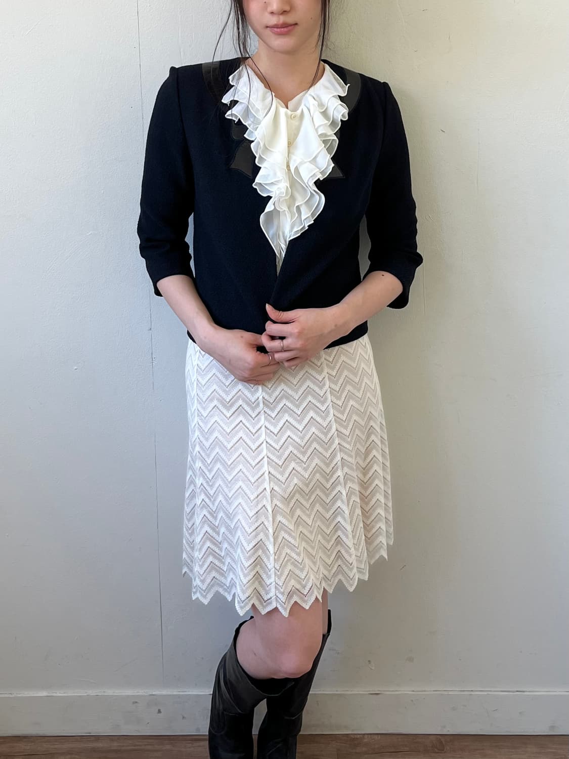 ST. JOHN 리본 트위드 자켓 상품이미지4