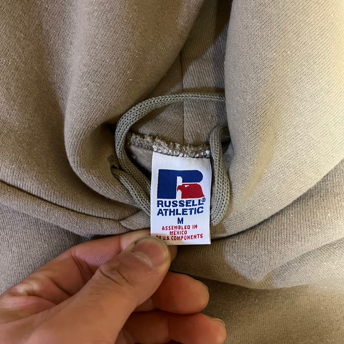 [M] 90s 빈티지 러셀 후드 베이지 상품이미지3