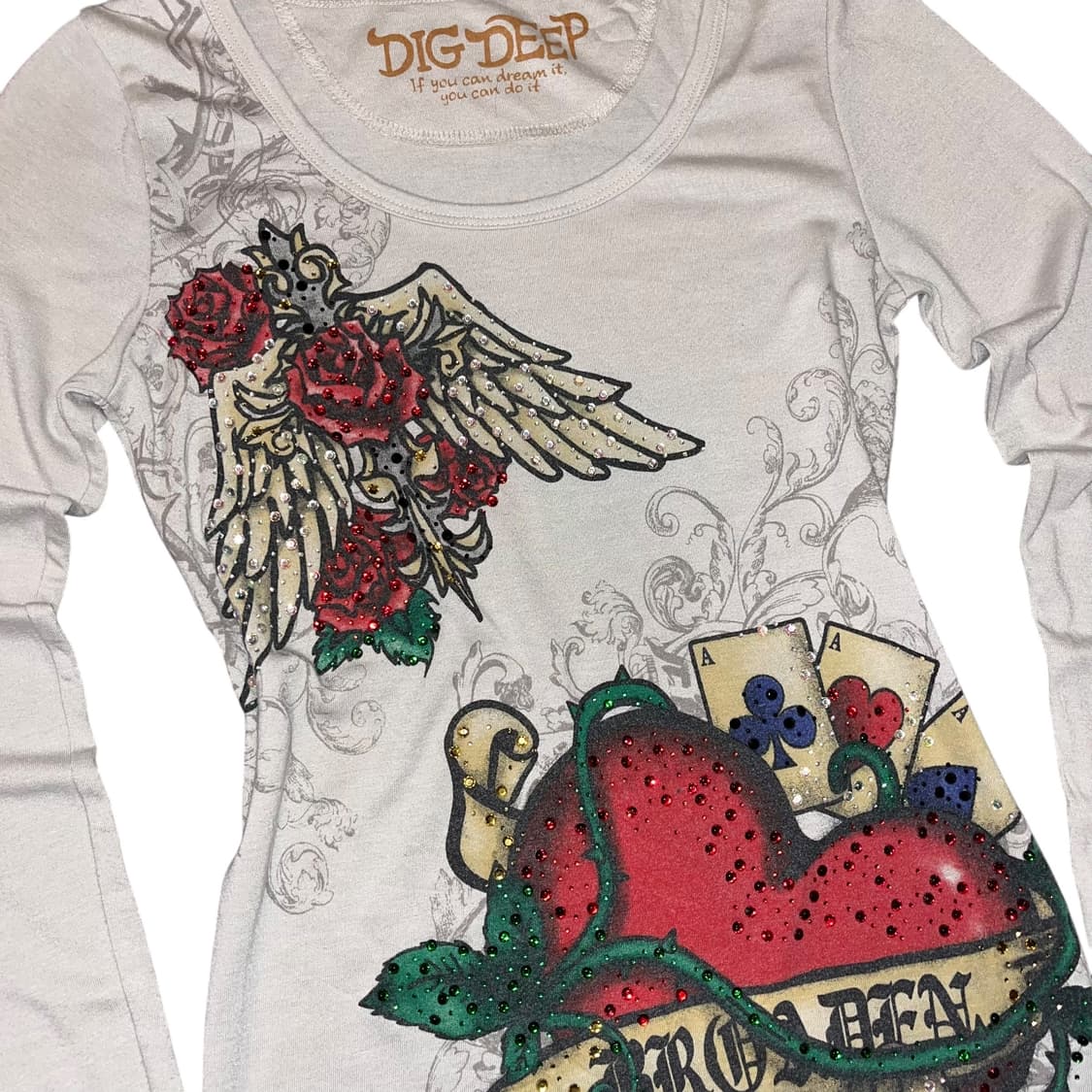 DIG DEEP 디그딥 큐빅 올드스쿨프린팅 롱슬리브 펑크갸루y2k 상품이미지2