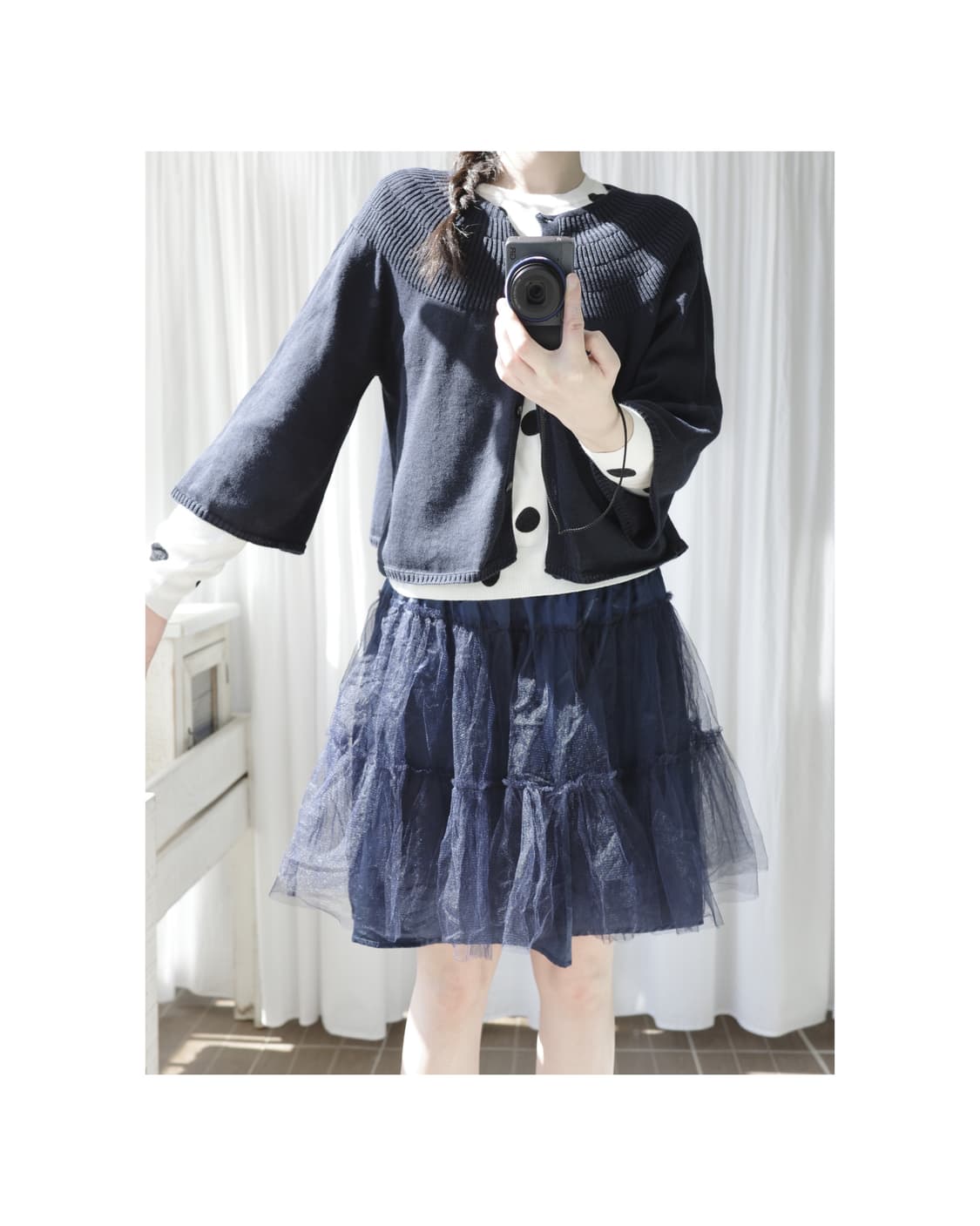 Navy shasha skirt 상품이미지3