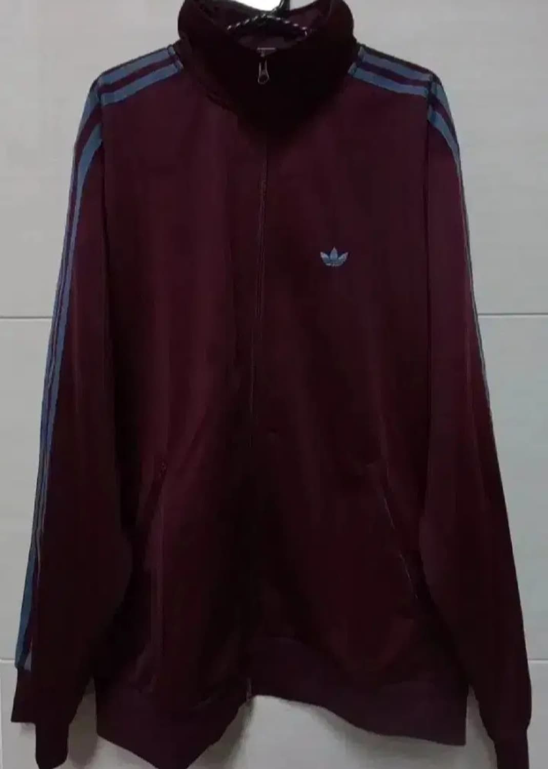 아디다스 BB트랙탑 마룬 와인 버건디 저지 져지집업 95/M 상품이미지1