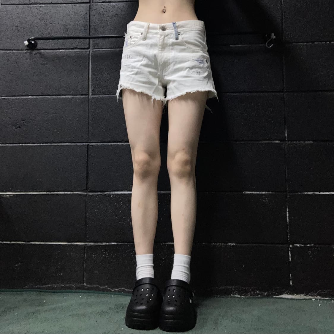 폴로 화이트 숏팬츠 상품이미지1