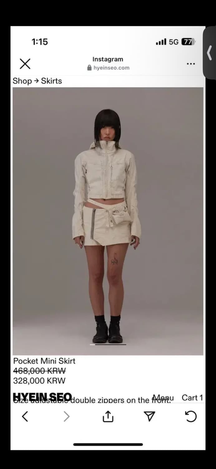 Hyeinseo 혜인서 워시드 크롭 자켓 상품이미지1