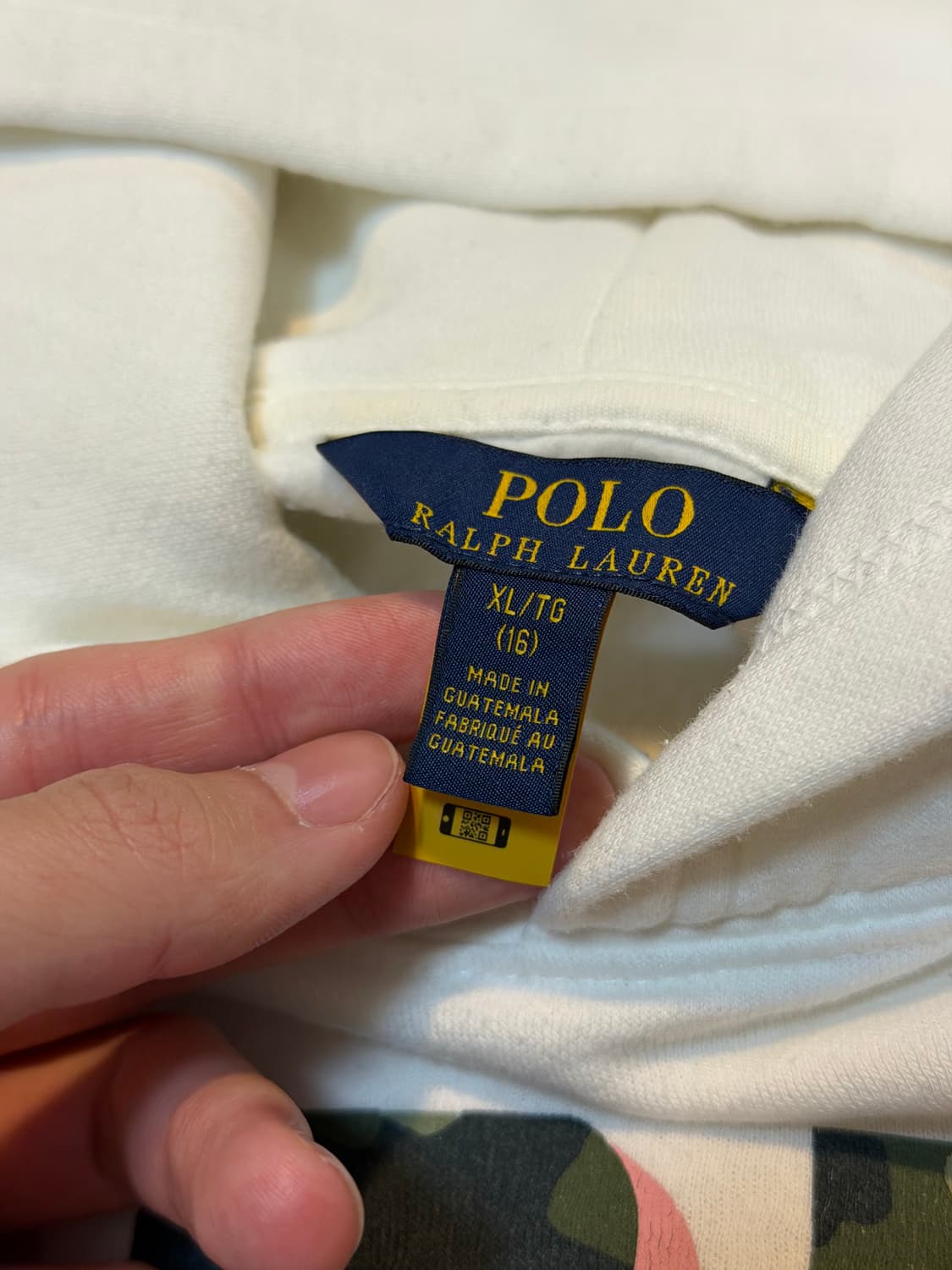 폴로 랄프로렌 스펠아웃 카모 프린팅 후드티 화이트 상품이미지2