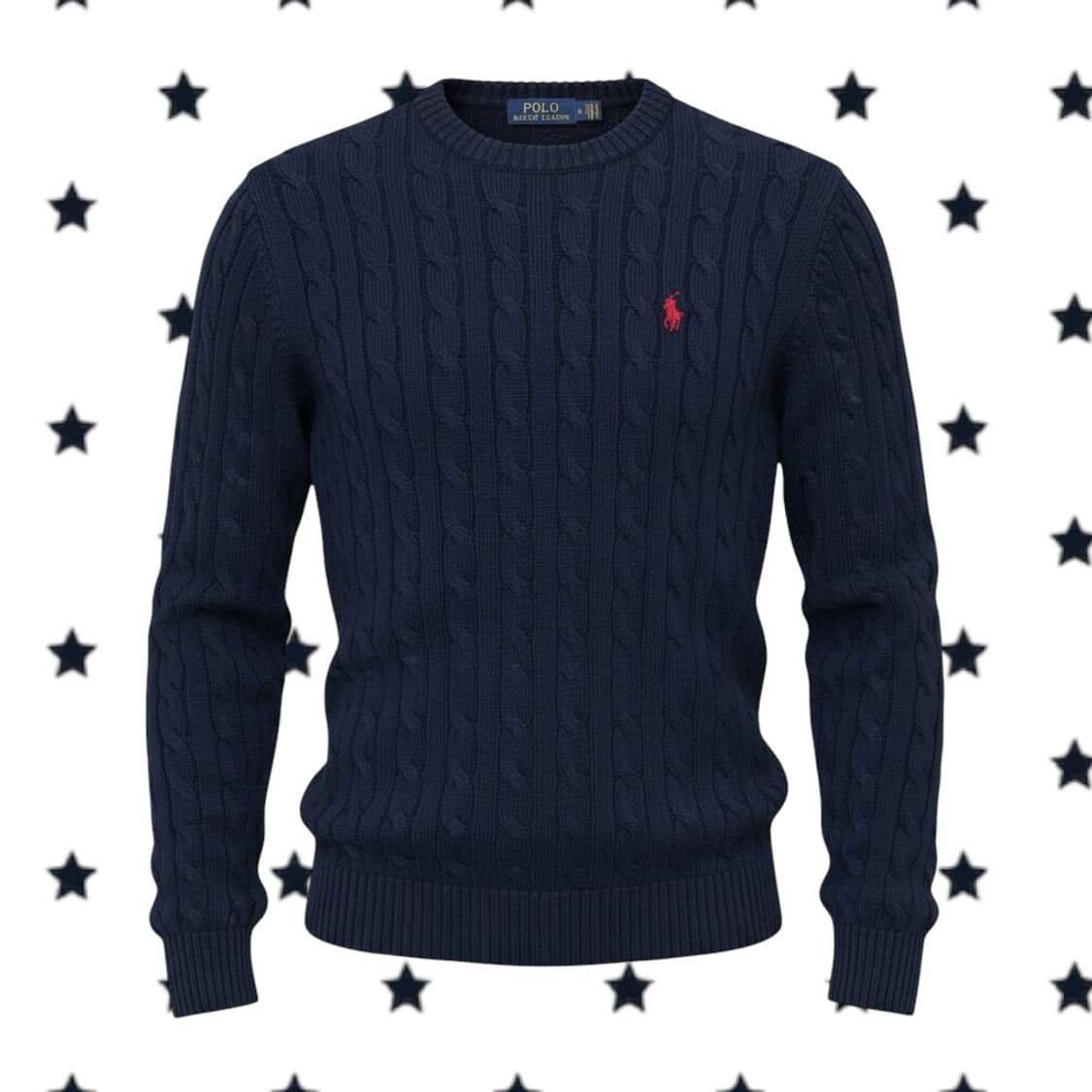 여성 신형 폴로 랄프로렌 네이비 꽈배기 면니트 상품이미지1