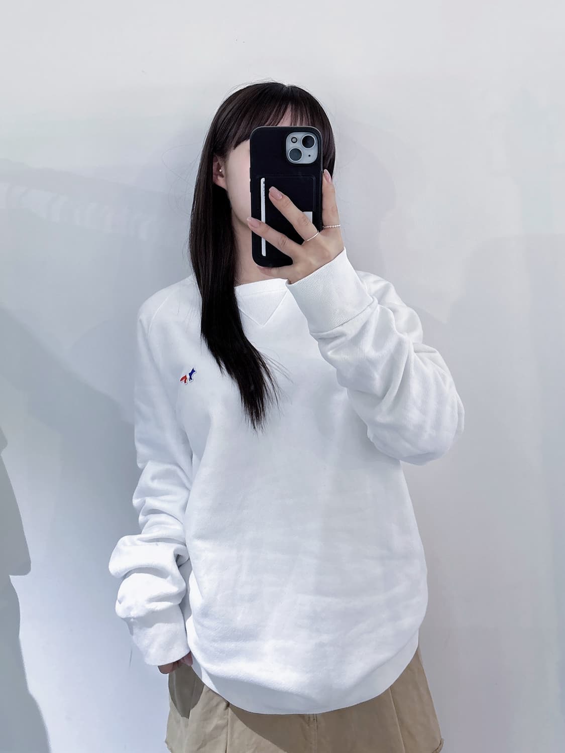 메종키츠네 트라이컬러 폭스패치 맨투맨 상품이미지2