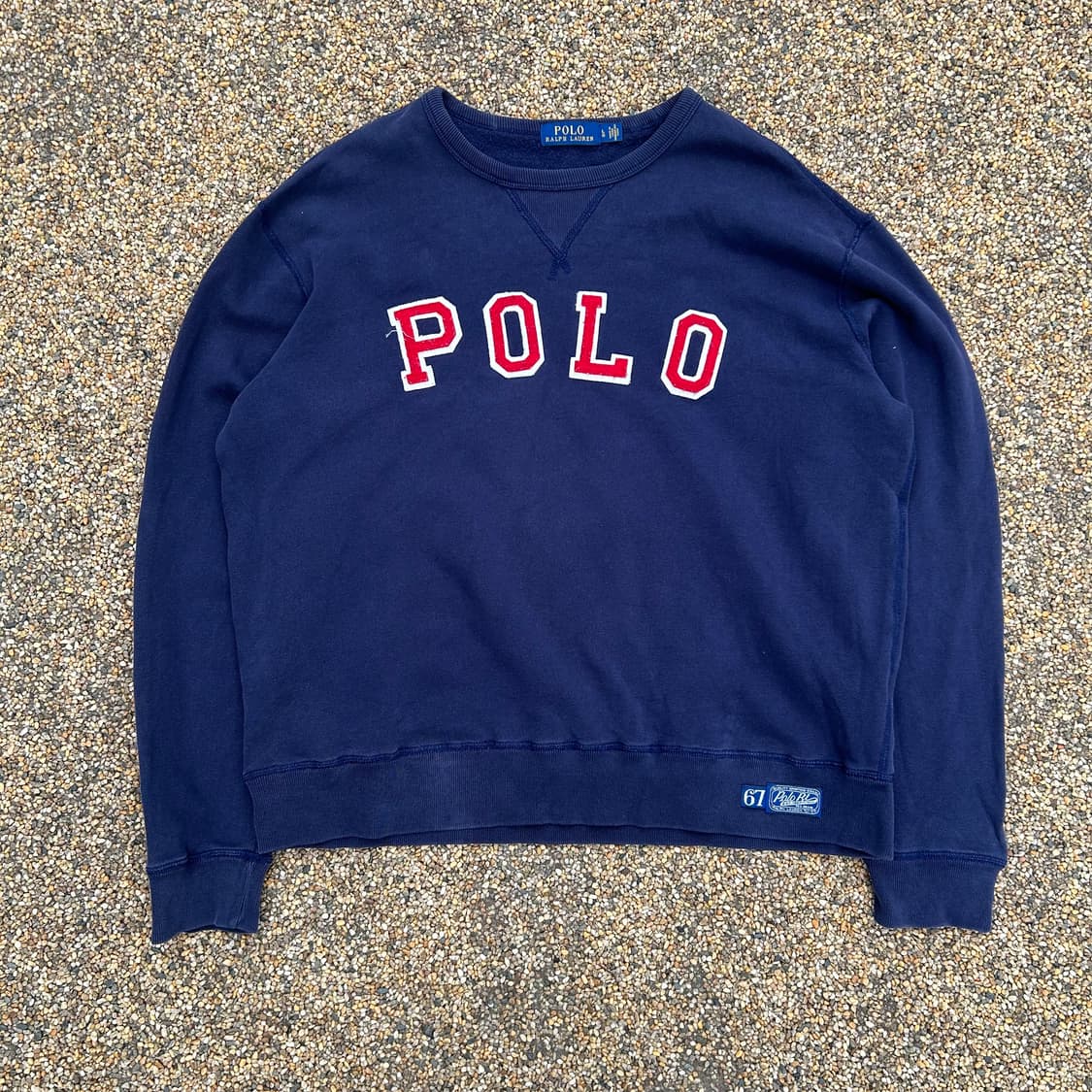 폴로(POLO RalphLauren)네이비 스펠 로고 맨투맨 상품이미지1