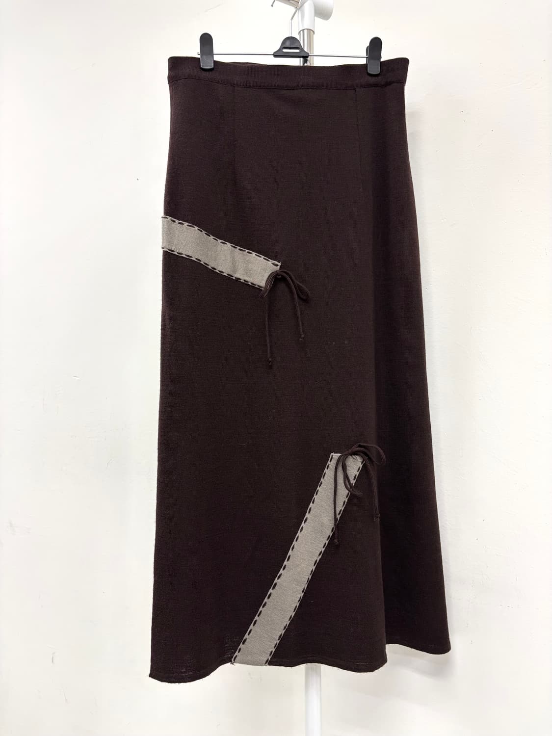 빈티지 브라운 니트 스커트 상품이미지3
