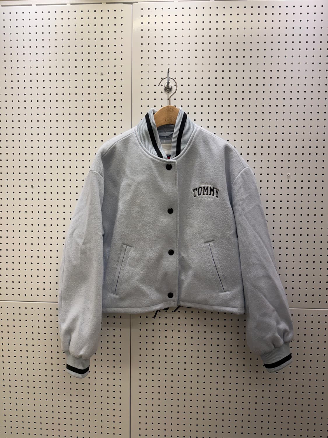 타미 진스 스카이 블루 모직 바시티 자켓 U285 상품이미지2