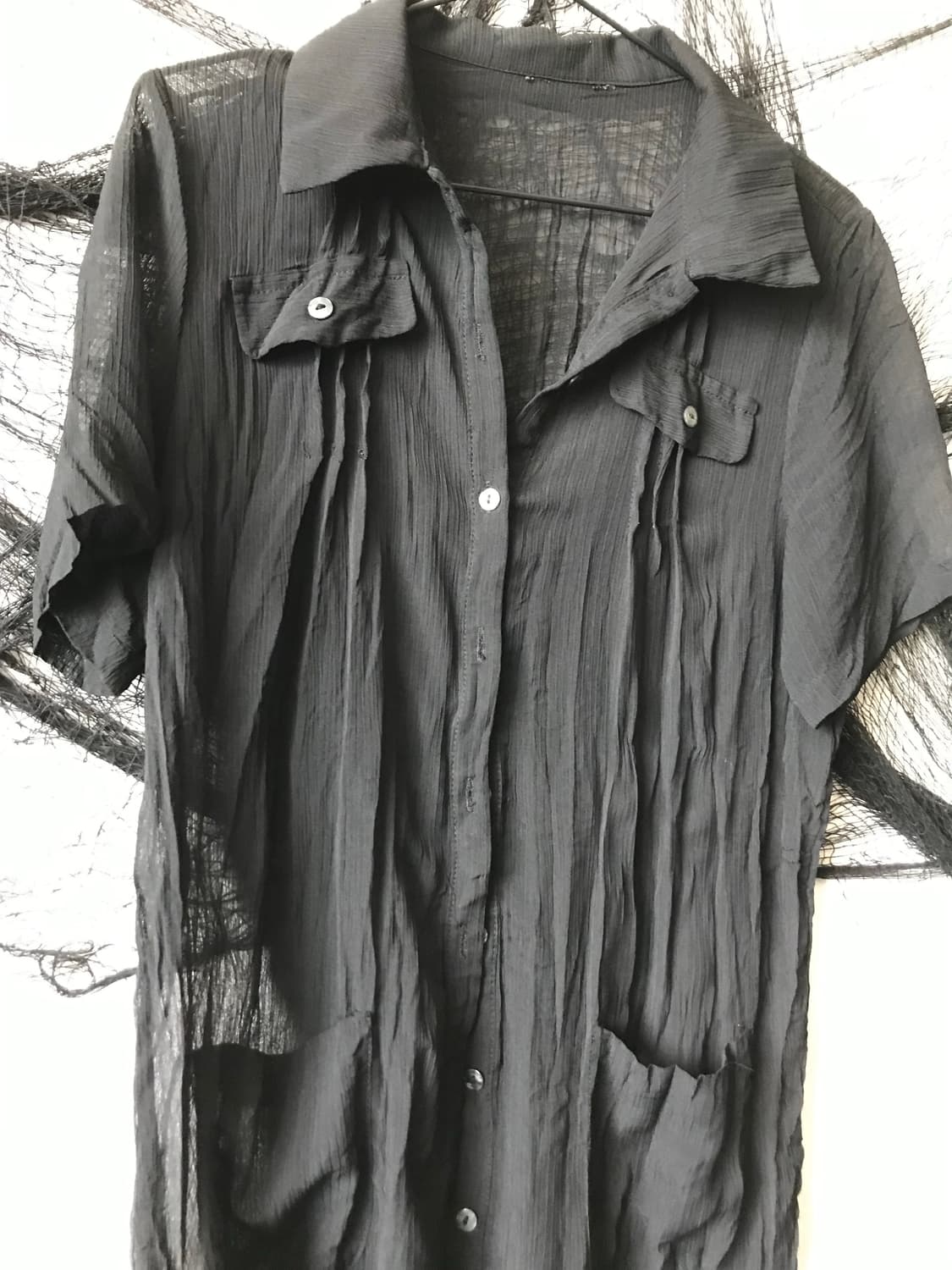 Seethrough basic pocket shirts   상품이미지2