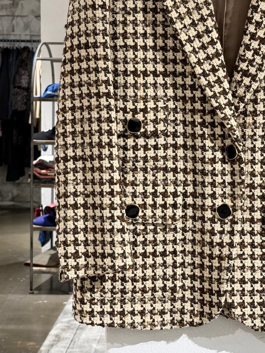 산드로 브라운 하운드투스 트위드 더블 자켓 상품이미지4