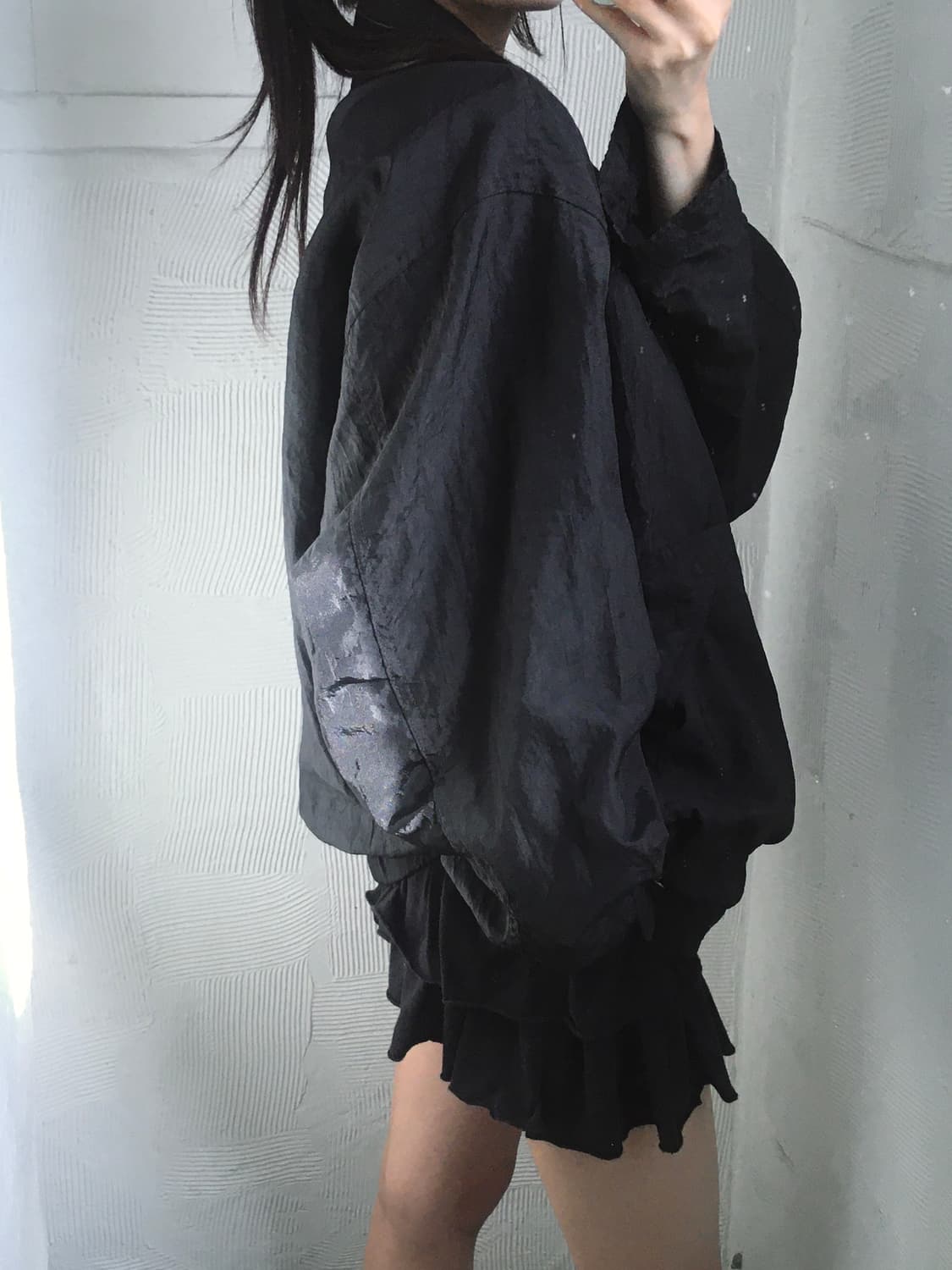 Issey Miyake 이세이미야케 하이 블랙컬러 나일론 자켓 상품이미지2