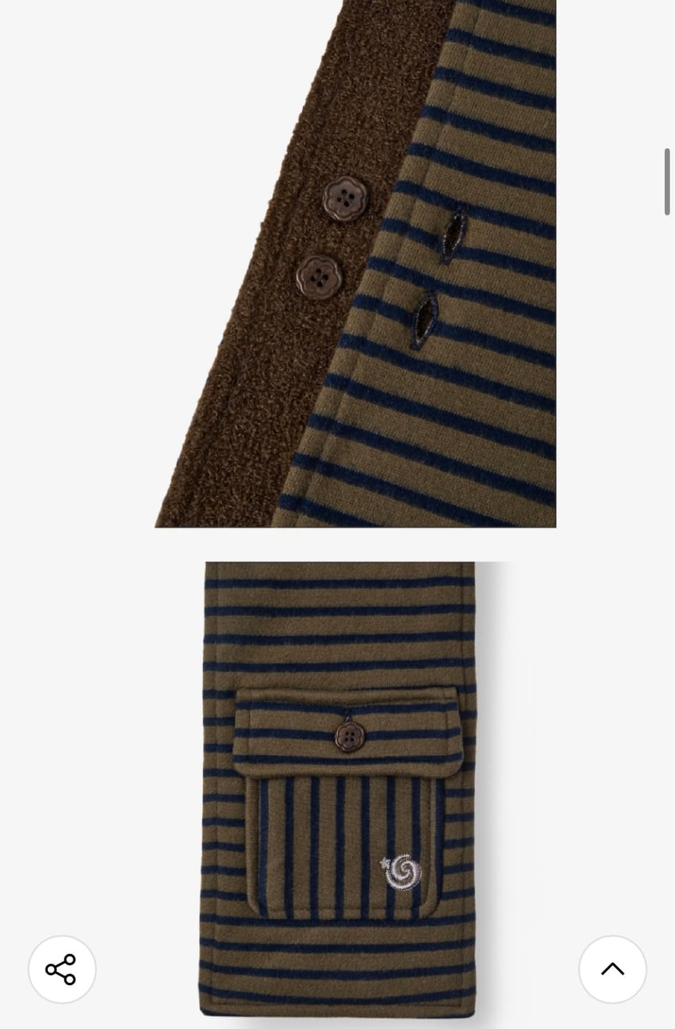 aeae 에이이에이이 포켓 후드 머플러 카키 상품이미지3