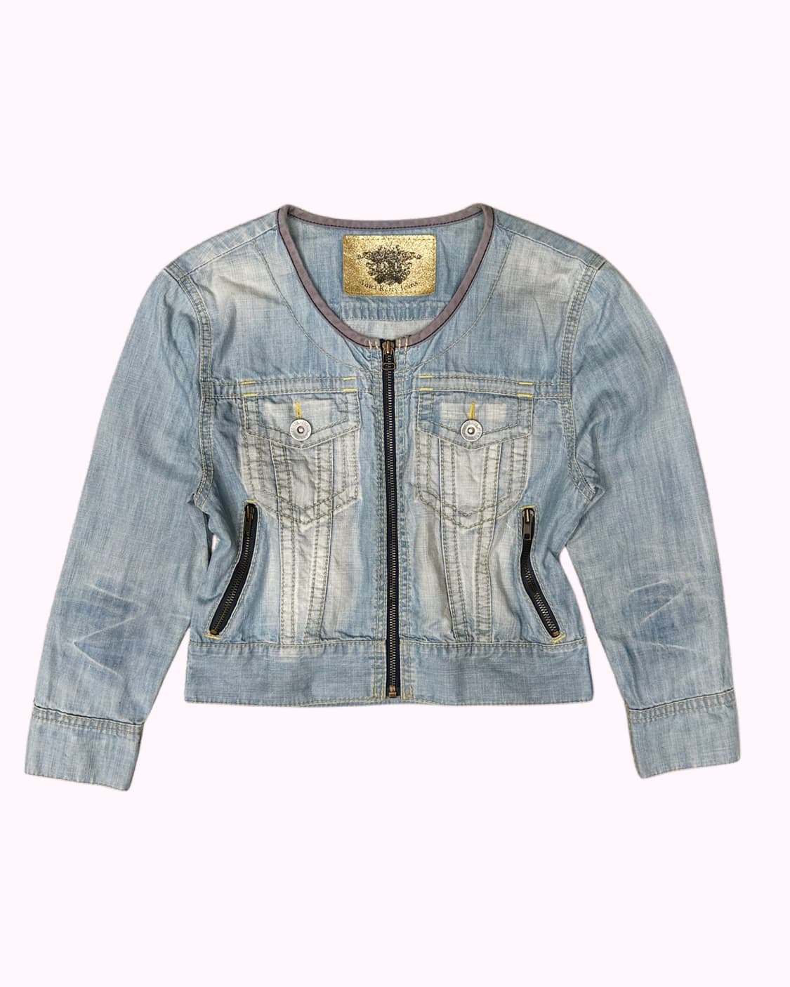 ANNAKERRY vintage denim crop half jacket 상품이미지2