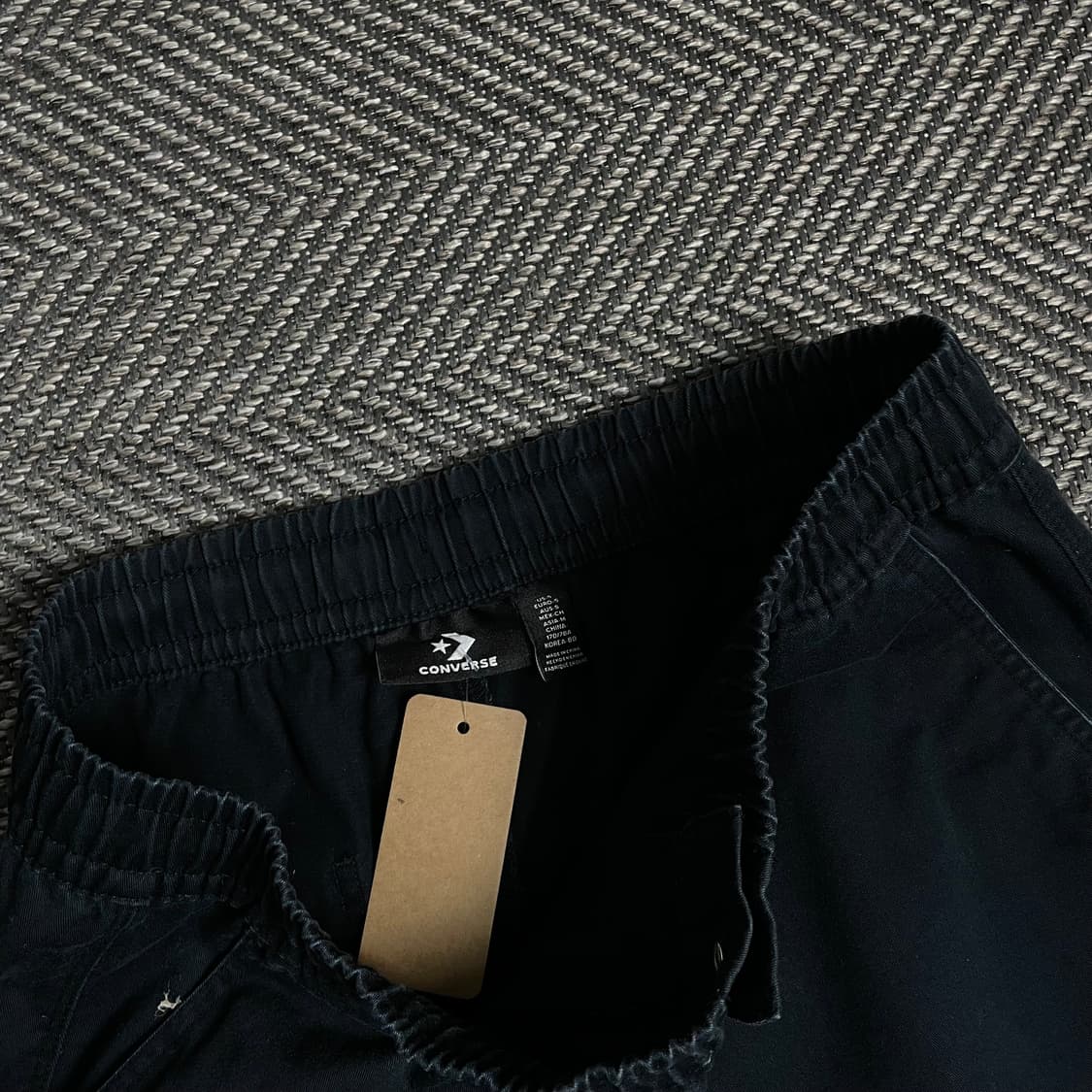 컨버스 코튼 밴딩 조거 팬츠 블랙o 4863 상품이미지7