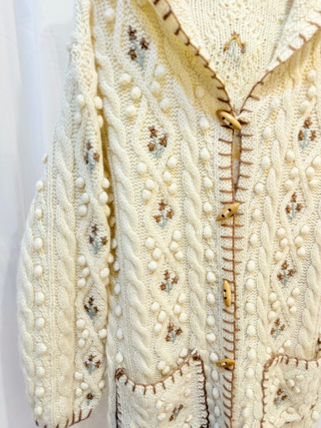 빈티지 폼폼 후드 토글 가디건 상품이미지3