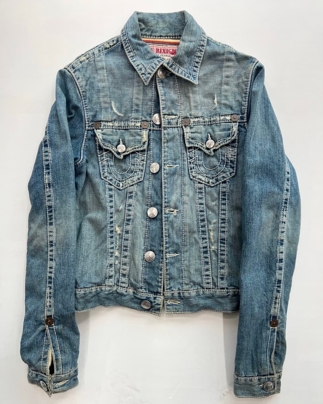 트루릴리젼 트러커 자켓 데님 청자켓 데미지 워싱 상품이미지1