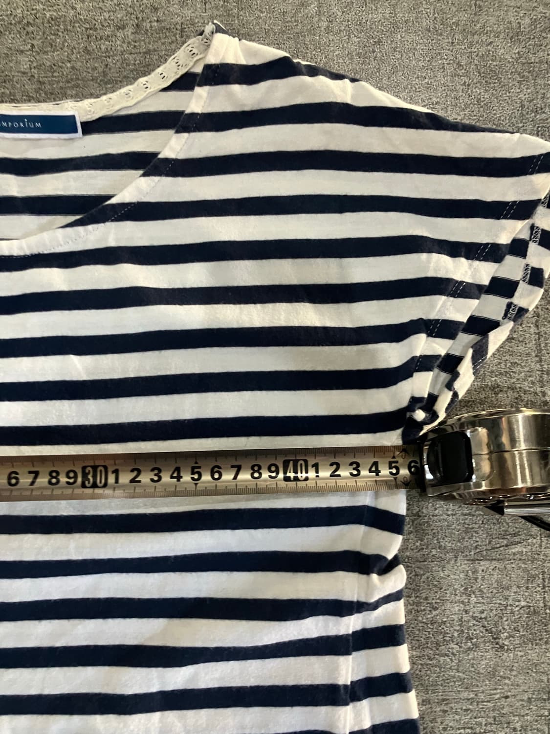 일본빈티지 The emporium 하구미모리걸 레이어드 펀칭 반팔티셔츠 상품이미지2
