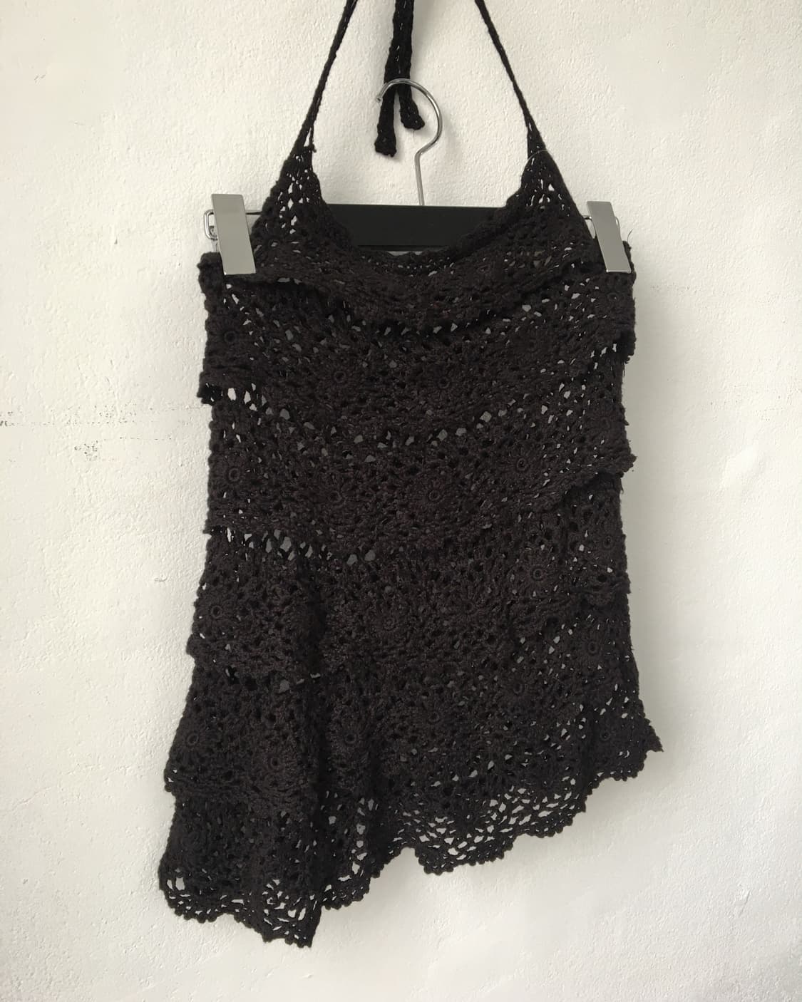 Crochet layer holter neck sleeveless 상품이미지3