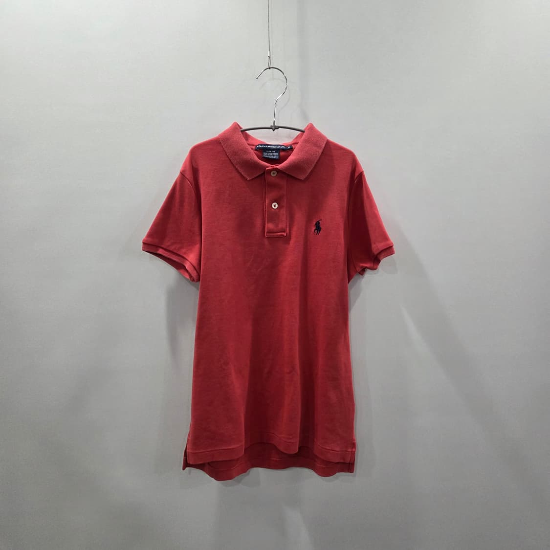 폴로랄프로렌 스포츠 우먼 코튼 카라 반팔티 핑크 M 상품이미지1