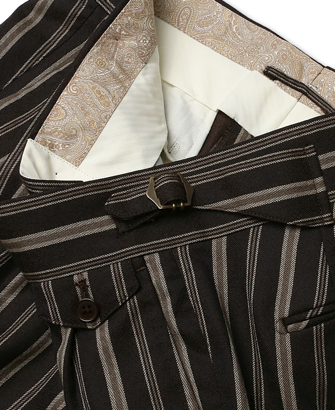 에토네 [Etonne] 아브라함 문 브라운 스트라이프 마초 더블 수트 상품이미지10