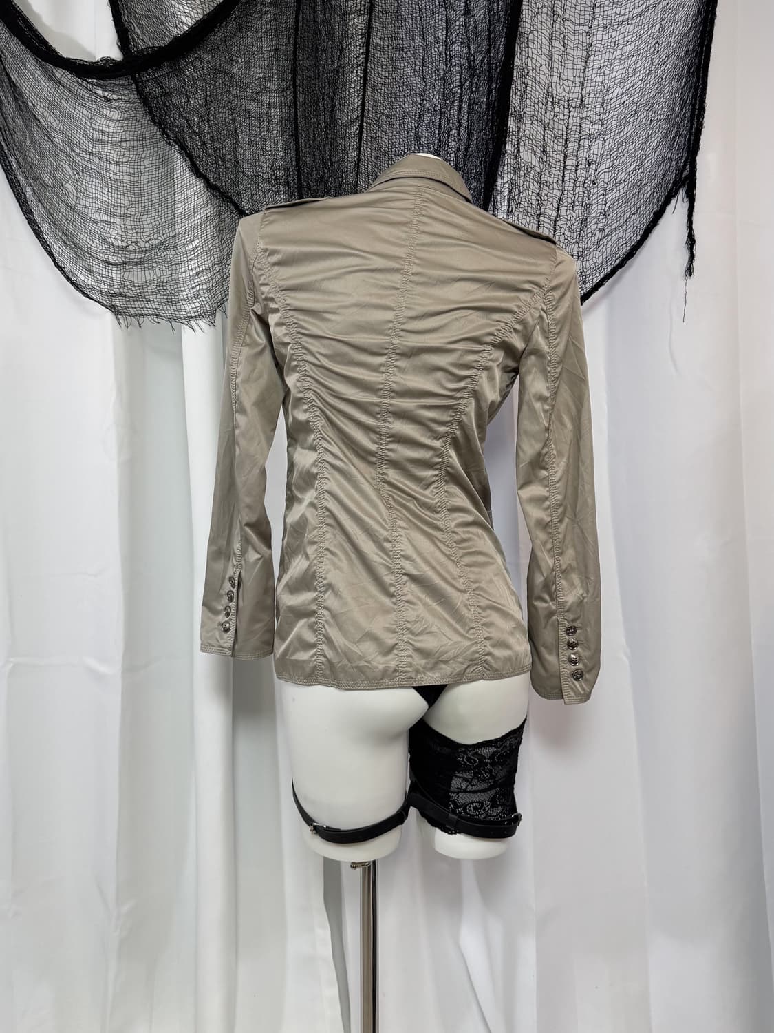 beige shirring jacket 상품이미지3