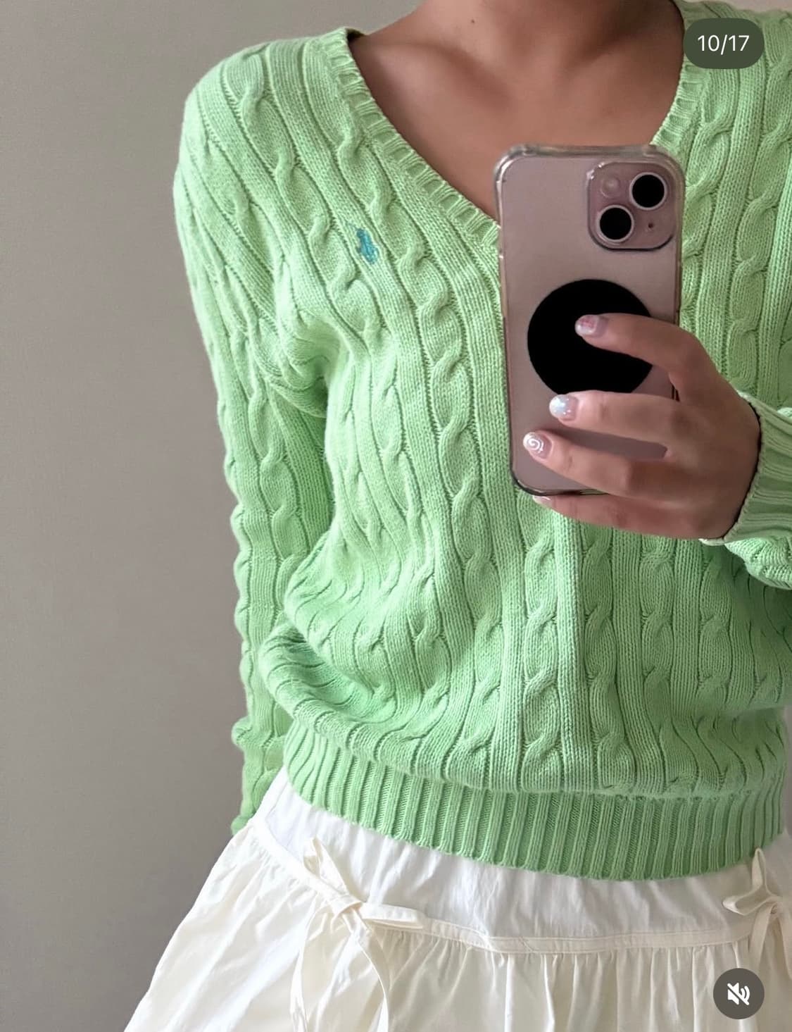 폴로 랄프로렌 브이넥 케이블니트 상품이미지2