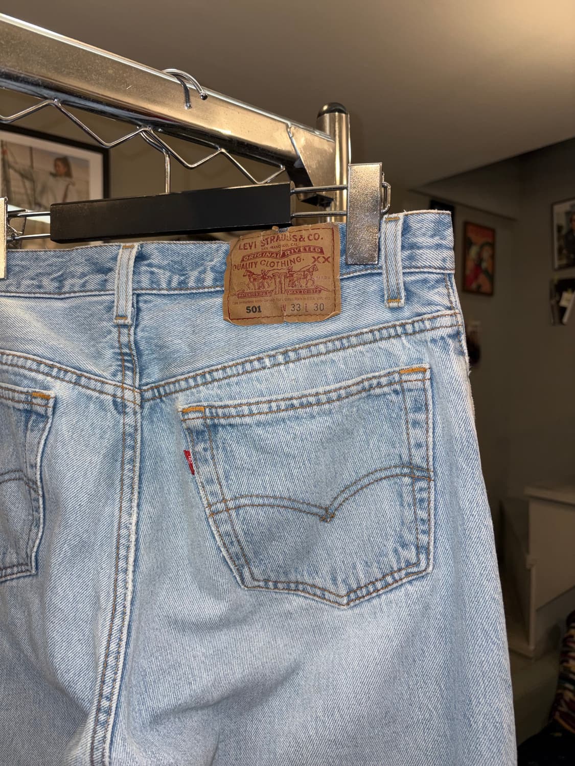 90’s Levi’s 501 USA denim washed pants 상품이미지9