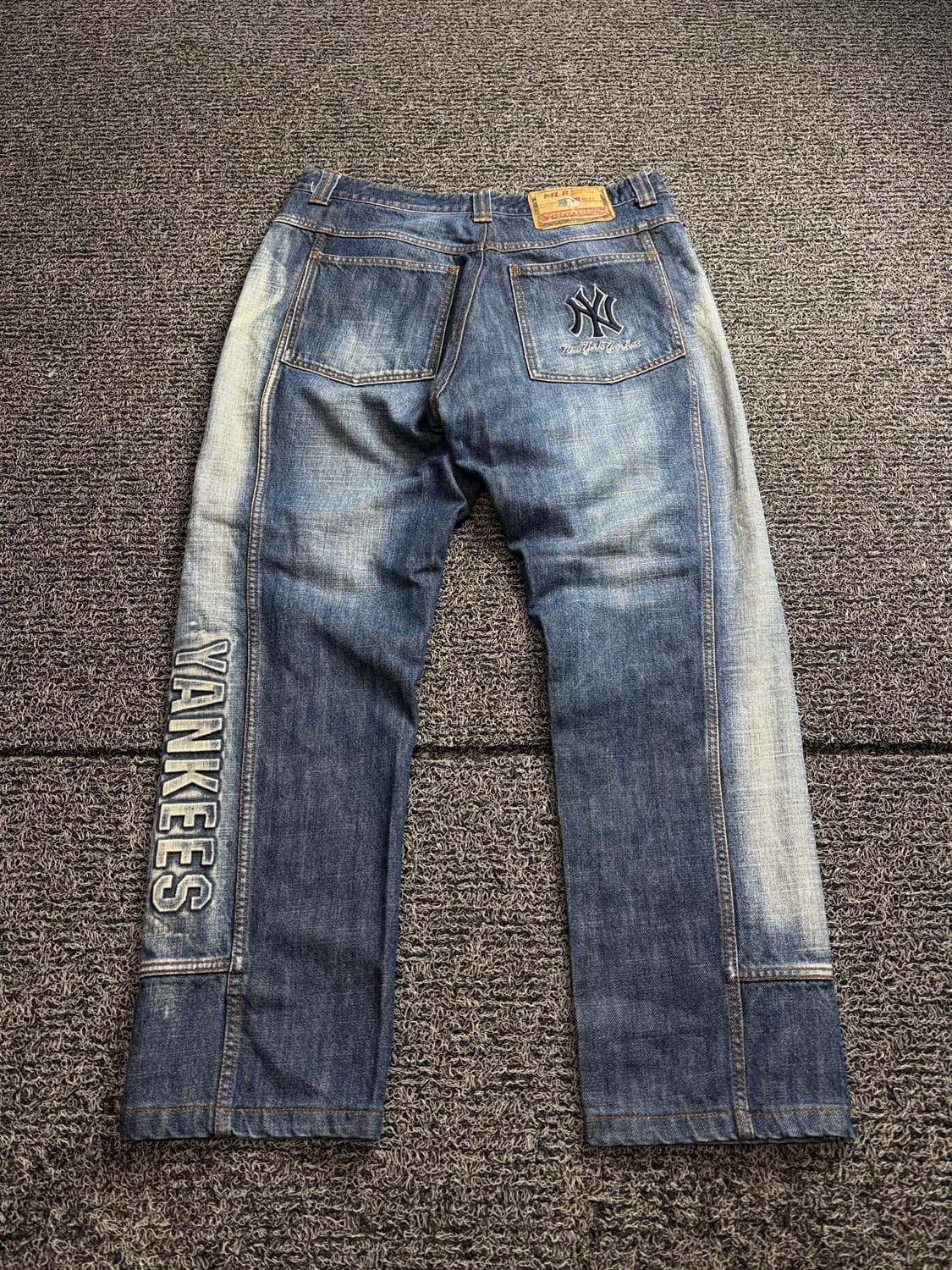 00s MLB 양키스 멀티 자수 디테일 데님 팬츠 2567 상품이미지5