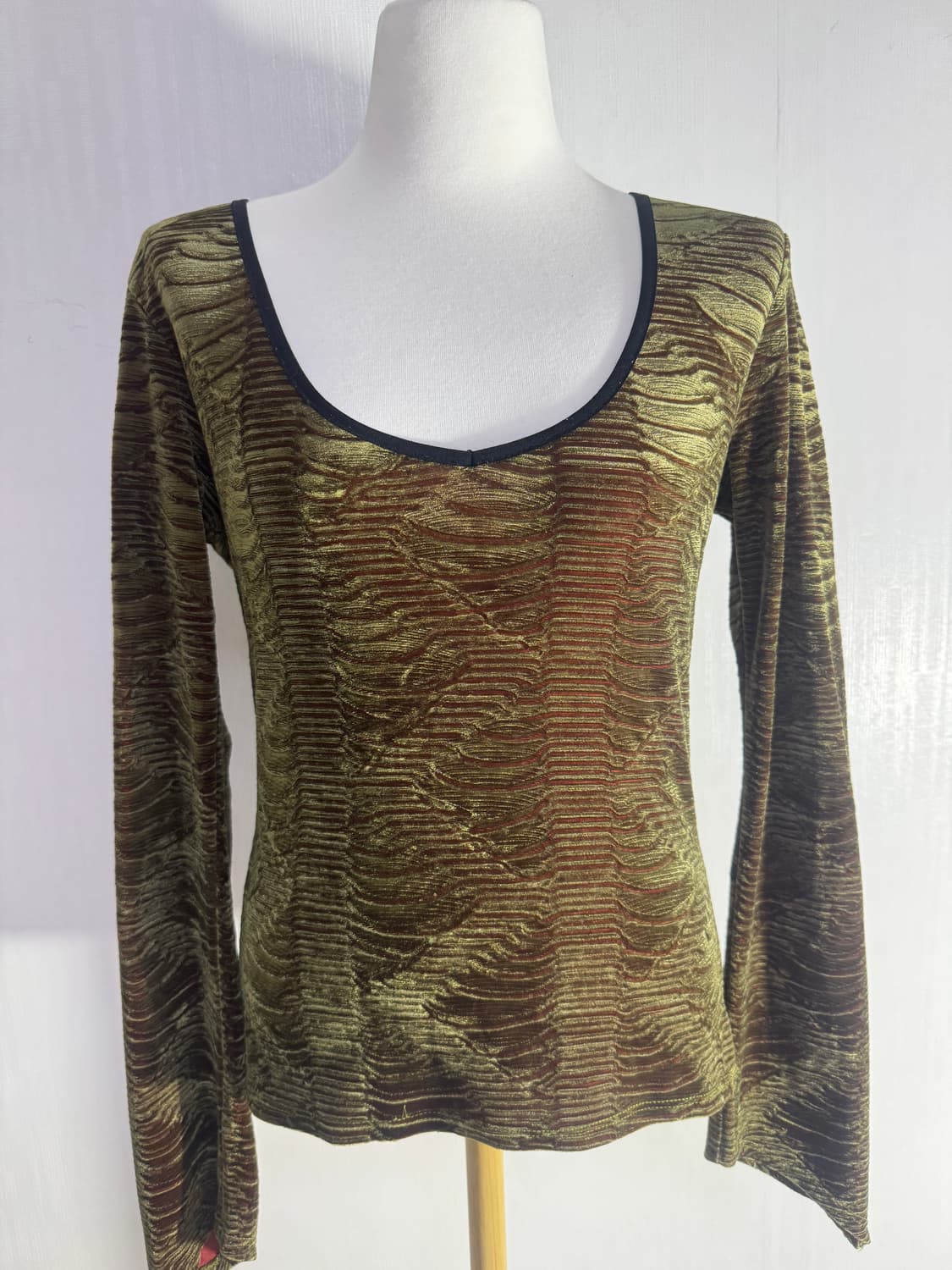 Usa tripp nyc 패턴 롱슬리브 y2k 레이브 사이키델릭 상품이미지6