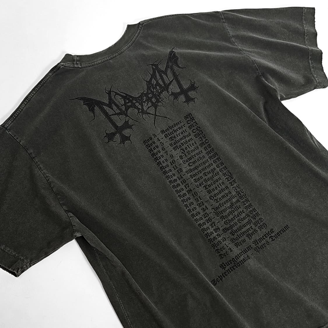 Mayhem 웨스턴 리벳 밴드 투어 티셔츠 (khaki gray) 상품이미지4