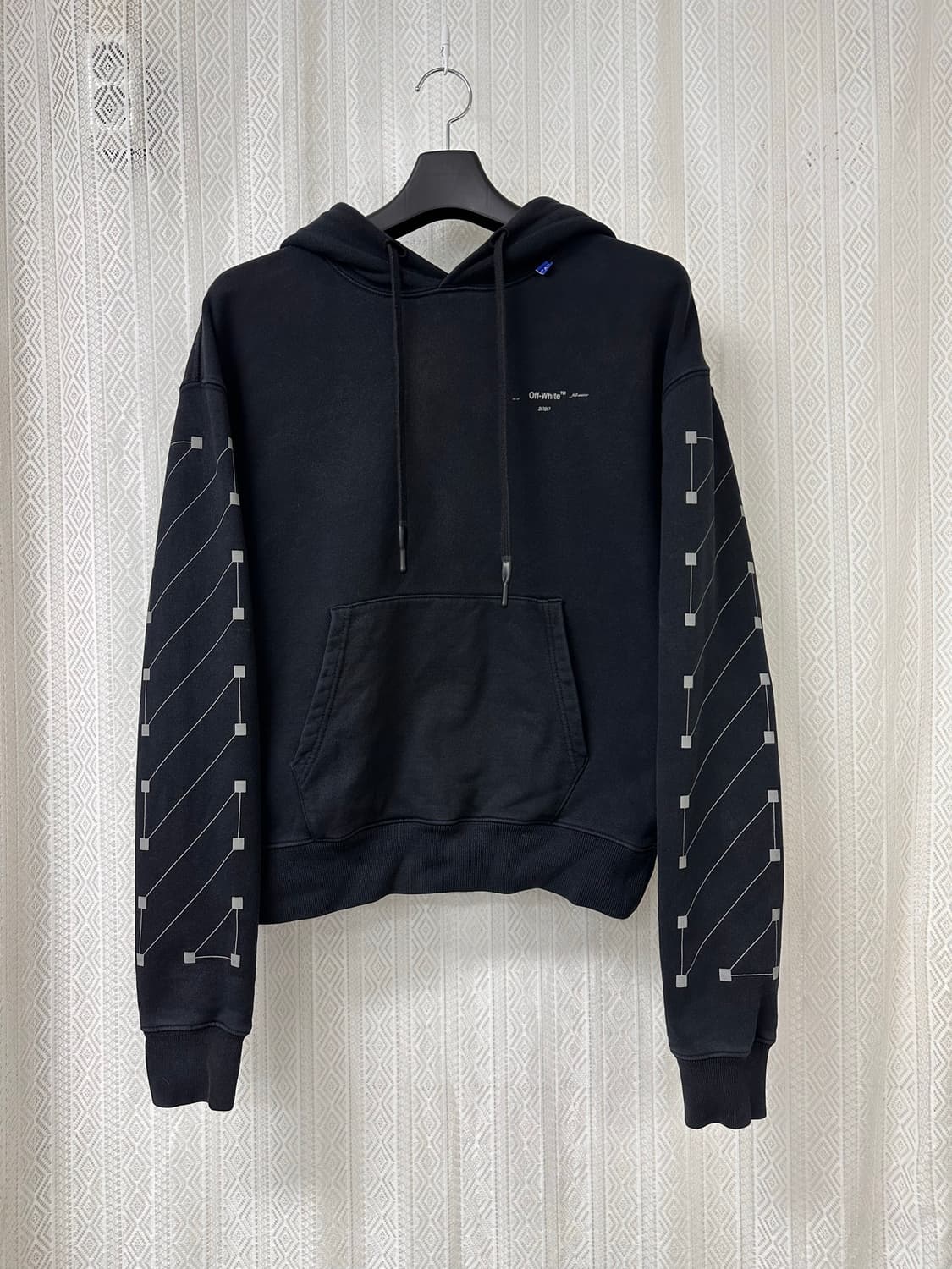 (XS)오프화이트 19AW 후디 블랙 상품이미지1